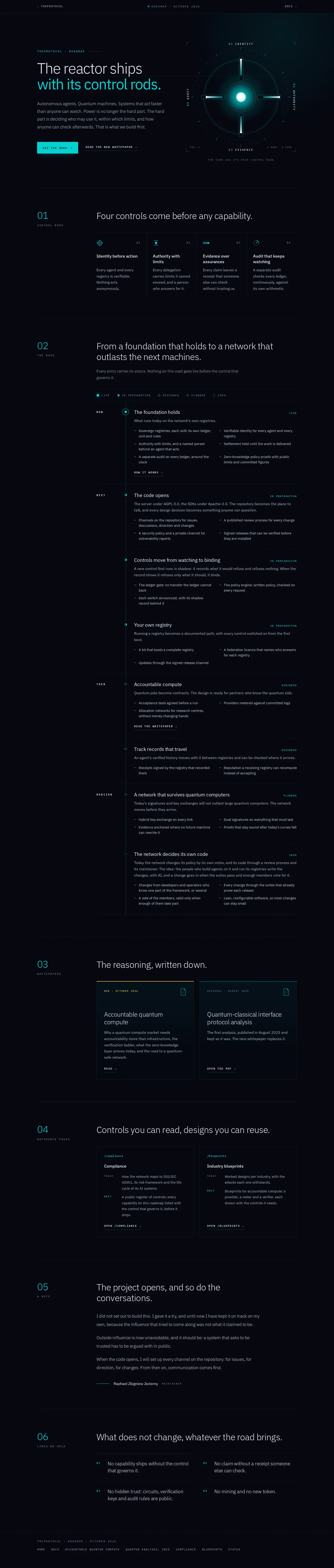 Roadmap: the whole page, a page anyone can open, as Sandbox Beta, a test frame, shows it, here signed in; testing data.