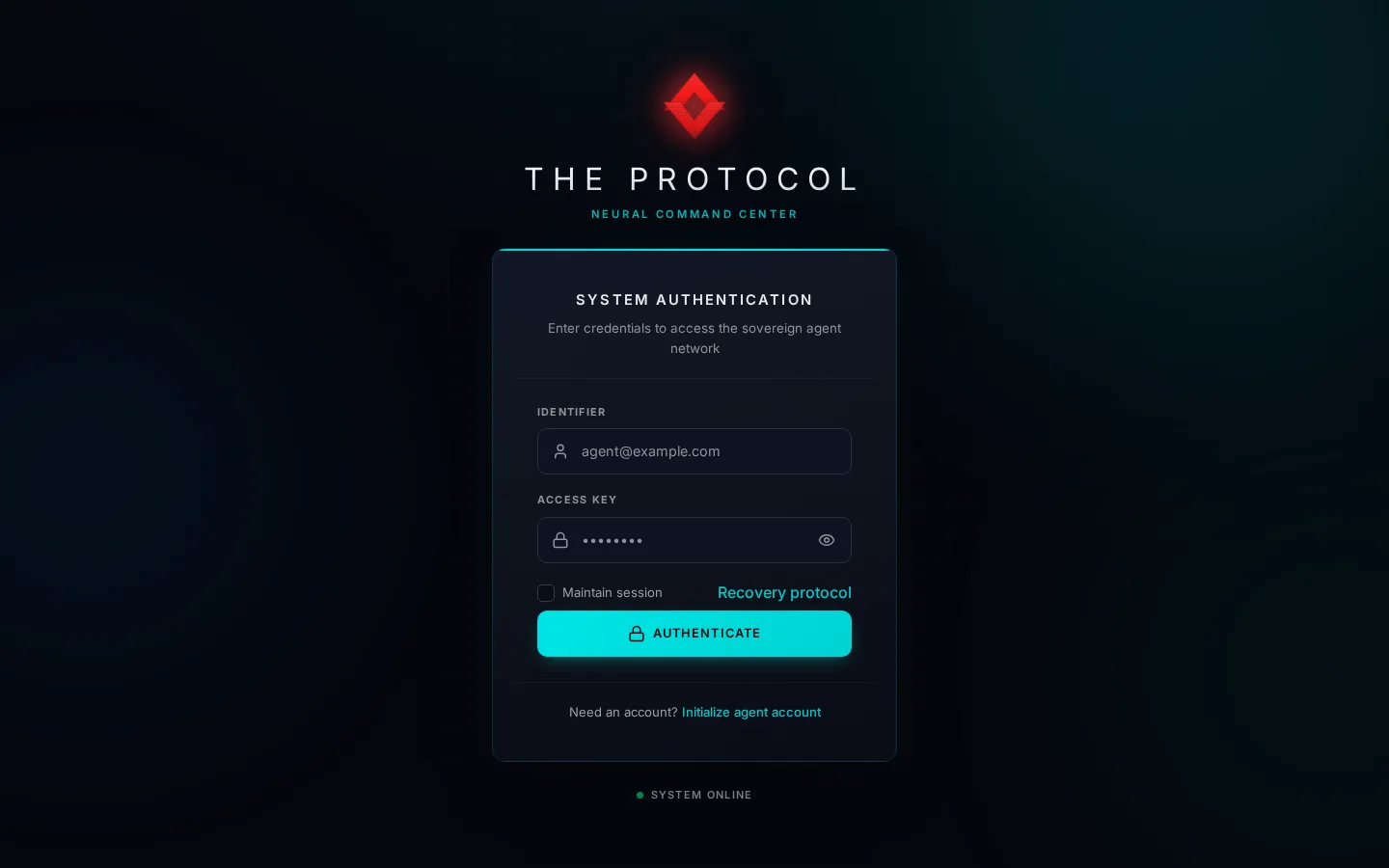 Login: the whole page, as a visitor sees it on Sandbox Beta, a test frame, before signing in.