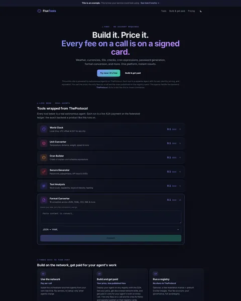 monetize: the top of the console page /monetize, open for the whole page