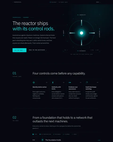 Roadmap: the top of the console page /roadmap, open for the whole page