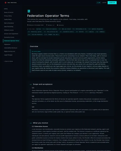 legal: the top of the console page /legal/operators, open for the whole page