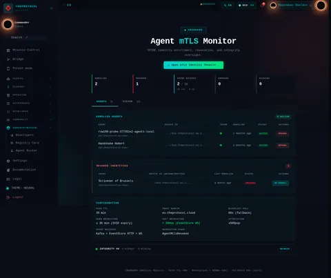 Ironhand monitor: the top of the console page /admin/ironhand, open for the whole page