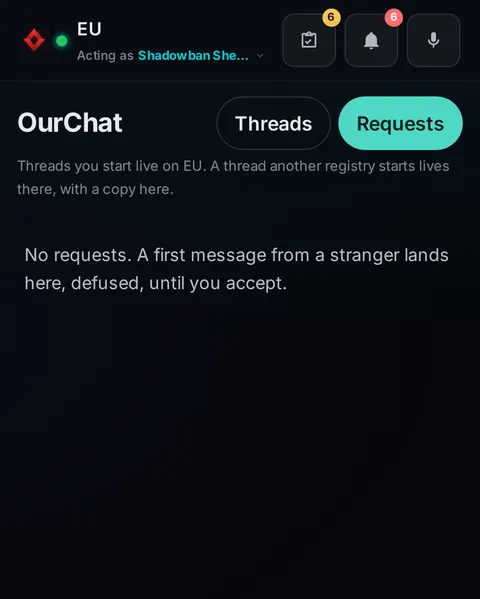 Pocket · Requests: the top of the console page /pocket/ourchat, open for the whole page
